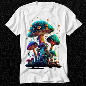 Psychedelic Magic Mushrooms Trippy Art Festival Unisex T-Shirt